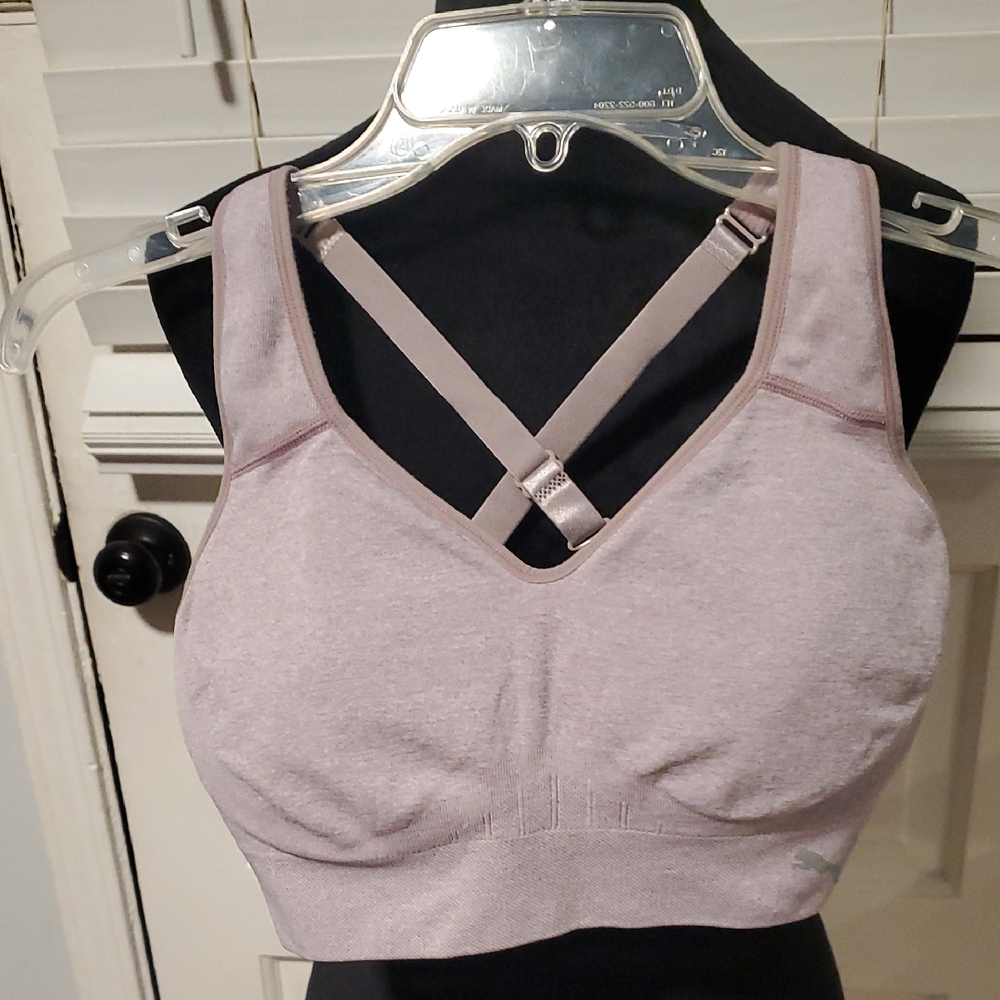 Puma Lavender Cross-Back Sports Bra